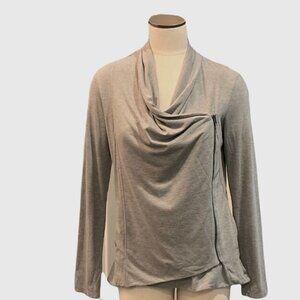 Forever 21 Contemporary Zipped Cardigan Top Sz M Gray #194H